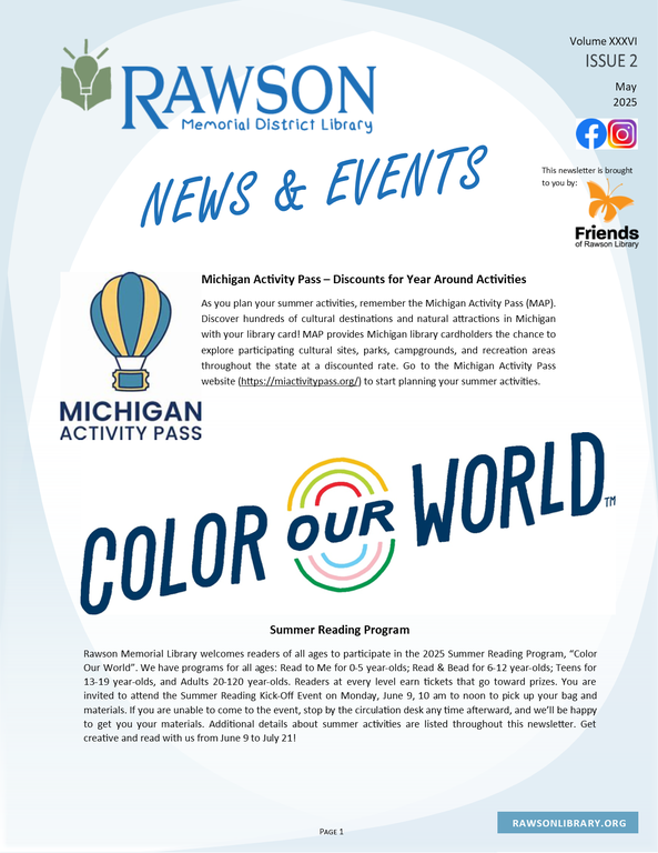 2025 Issue 2 Rawson Memorial Newsletter