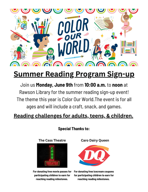 Summer Reading Sign Up Flyer